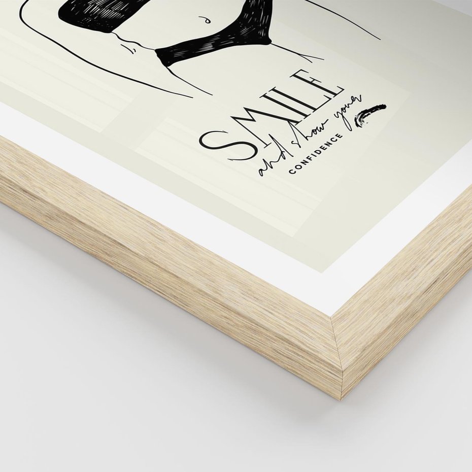 Plakat w ramie 40x50 - Opowieść Splątanych Energii - siła kobiecości, rysunek - rama drewno