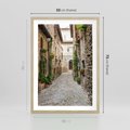 Plakat w ramie 50x70 - Urok Uliczki we Włoszech - uliczka, Włochy - rama drewno