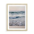 Plakat w ramie 50x70 - Malowniczy Nadmorski Krajobraz - morze, fale - rama drewno