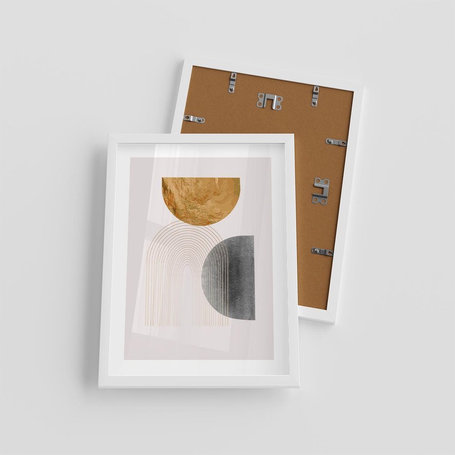 Plakat w ramie 30x40 - Nowoczesna Sztuka Geometrii - nowoczesna sztuka, modern - rama biała