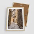 Plakat w ramie 50x70 - Perspektywa Uliczki - uliczka, perspektywa - rama drewno
