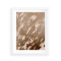 Plakat w ramie 40x50 - Abstrakcyjna Kompozycja: Cień na Ścianie - cień na ścianie, beżowe kolory - rama biała