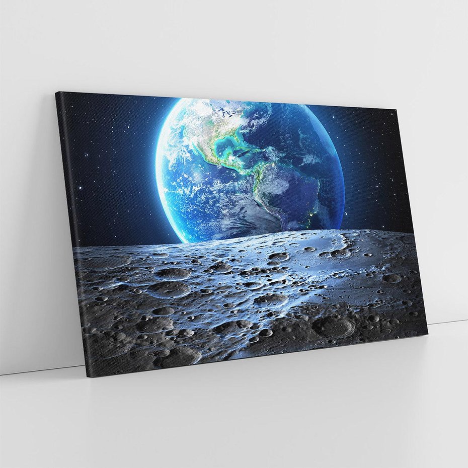 Obraz na płótnie 100x70 - Mistrzowskie spojrzenie na Ziemię - ziemia, kosmos