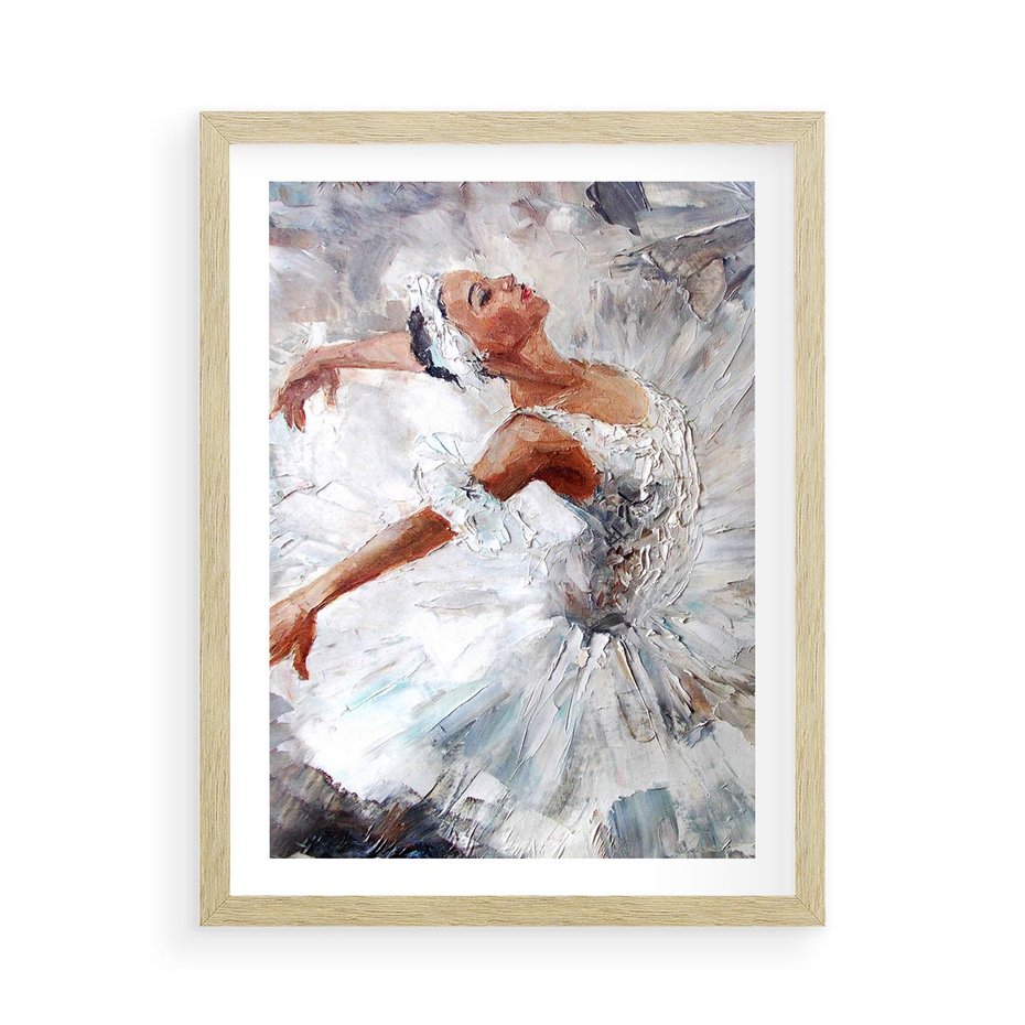 Plakat w ramie 50x70 - Baletowa Sztuka - balet, sztuka - rama drewno
