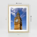 Plakat w ramie 30x40 - Czasowy Symbol - zegar, Big Ben - rama drewno