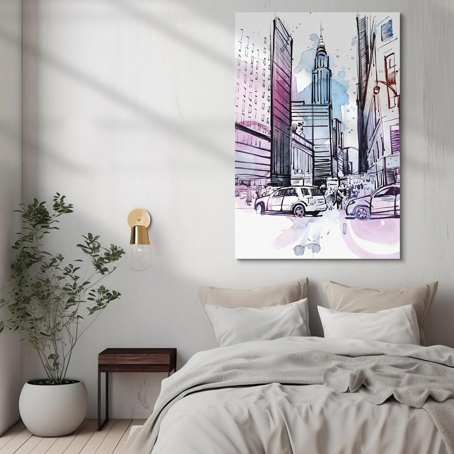 Obraz na płótnie 50x70 - Miasto ożywione pulsującym życiem - szkocja, miasto