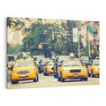 Obraz na płótnie 100x70 - Miasto Taksówek - taksówki, miasto