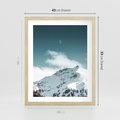 Plakat w ramie 40x50 - Nocna Magia w Górach - fotografia, śnieg - rama drewno