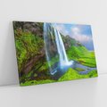 Obraz na płótnie 70x50 - majestat górskiego krajobrazu - wodospad, góry