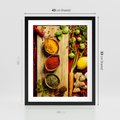 Plakat w ramie 40x50 - Smakowy Zmysł - przyprawy, kuchnia - rama czarna