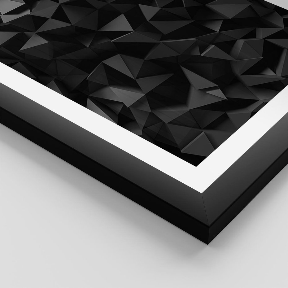 Plakat w ramie 50x70 - Geometryczna nowoczesność - geometryczne, nowoczesne - rama czarna