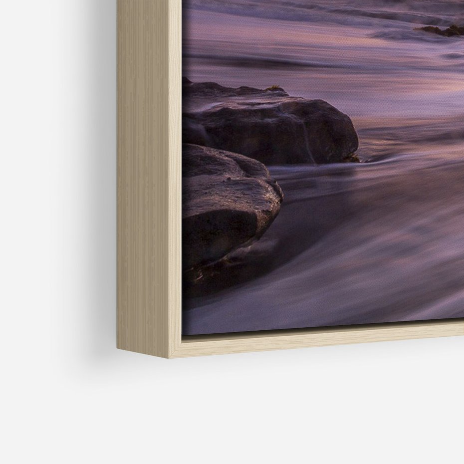 Obraz w ramie 70x100 - Spojrzenie w głąb duszy - zachód słońca, zmierzch - rama drewno