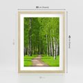 Plakat w ramie 30x40 - Spacer Ścieżką w Urokliwym Lesie - las, ścieżka - rama drewno