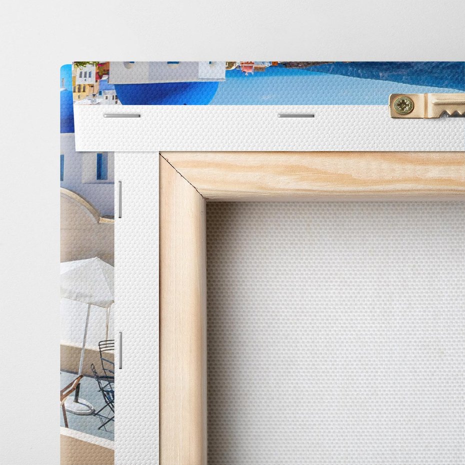 Obraz na płótnie 120x40 - Urokliwy widok na Santorini - Santorini, widok