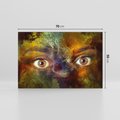 Obraz na płótnie 70x50 - Twarz w abstrakcji - twarz, abstrakcja