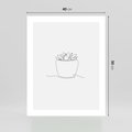 Plakat bez ramy 40x50 - Rozkwitające Echa - szkic, minimalizm
