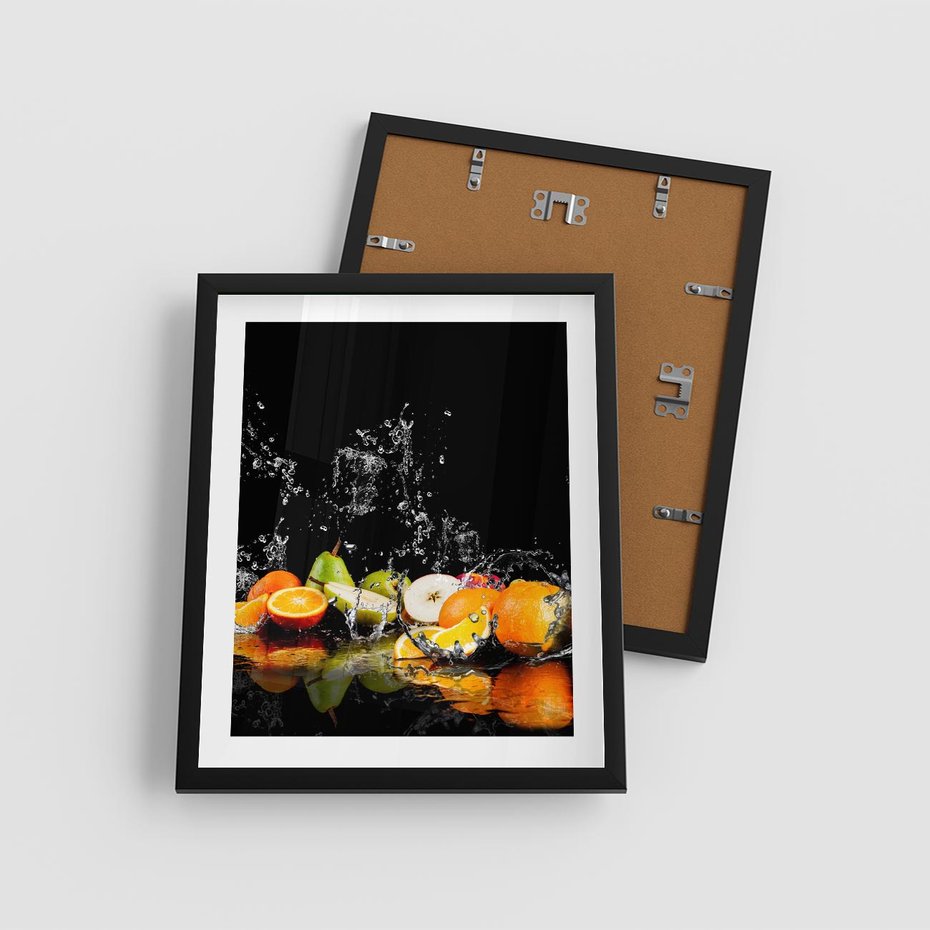Plakat w ramie 40x50 - Owoce w Restauracji - owoce, kuchnia - rama czarna