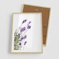 Plakat w ramie 50x70 - Delikatny Urok - lawenda, kwiaty - rama drewno