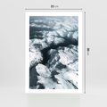 Plakat bez ramy 21x30 - Ośnieżone Szczyty z Wysoka - ośnieżone szczyt górskie, zdjęcie z lotu ptaka