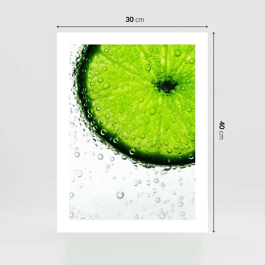 Plakat bez ramy 30x40 - Świeżość i kwasowość limonki - limnka, owoce