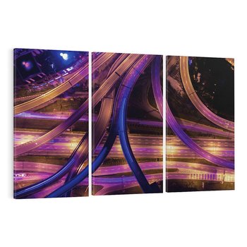 Obraz na płótnie 120x80 - Wiadukty i autostrada - Węzeł drogowy w USA - wiadukty, autostrada