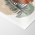 Plakat bez ramy 30x40 - Czarna Palma w Brązowej Abstrakcji - grafika, akwarela