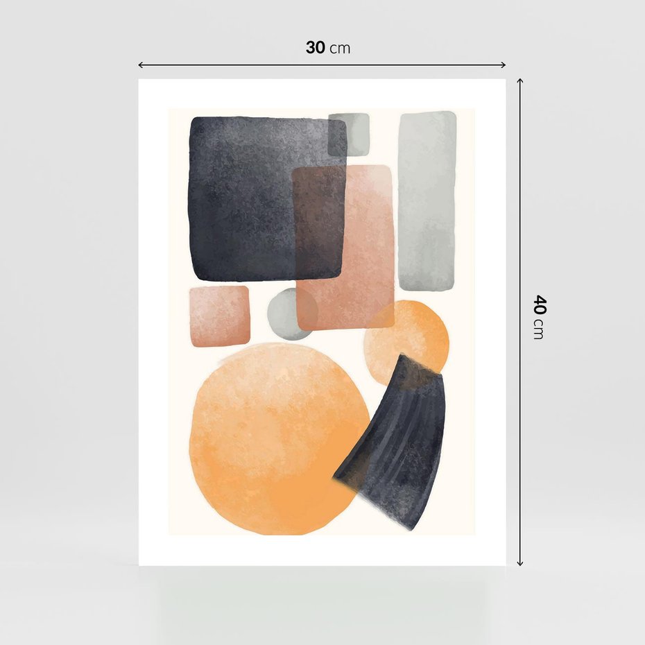 Plakat bez ramy 30x40 - Geometria w Abstrakcji - abstrakcja, proste formy