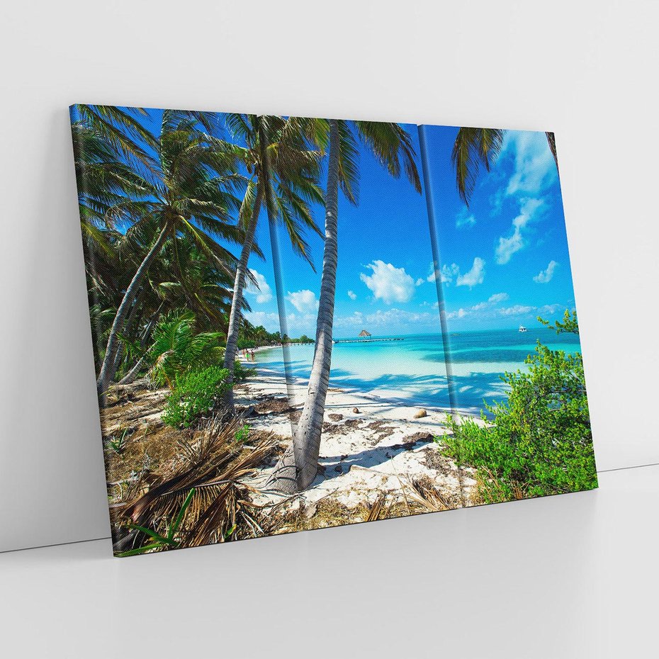 Obraz na płótnie 120x80 - Raj na Tropikalnej Wyspie - tropikalna, wyspa
