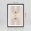 Plakat w ramie 50x70 - Zgeometryzowane Wizje - boho plakat, minimalizm - rama czarna