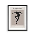Plakat w ramie 30x40 - Modernistyczna Wizja - plakat modern, czarna postać - rama czarna