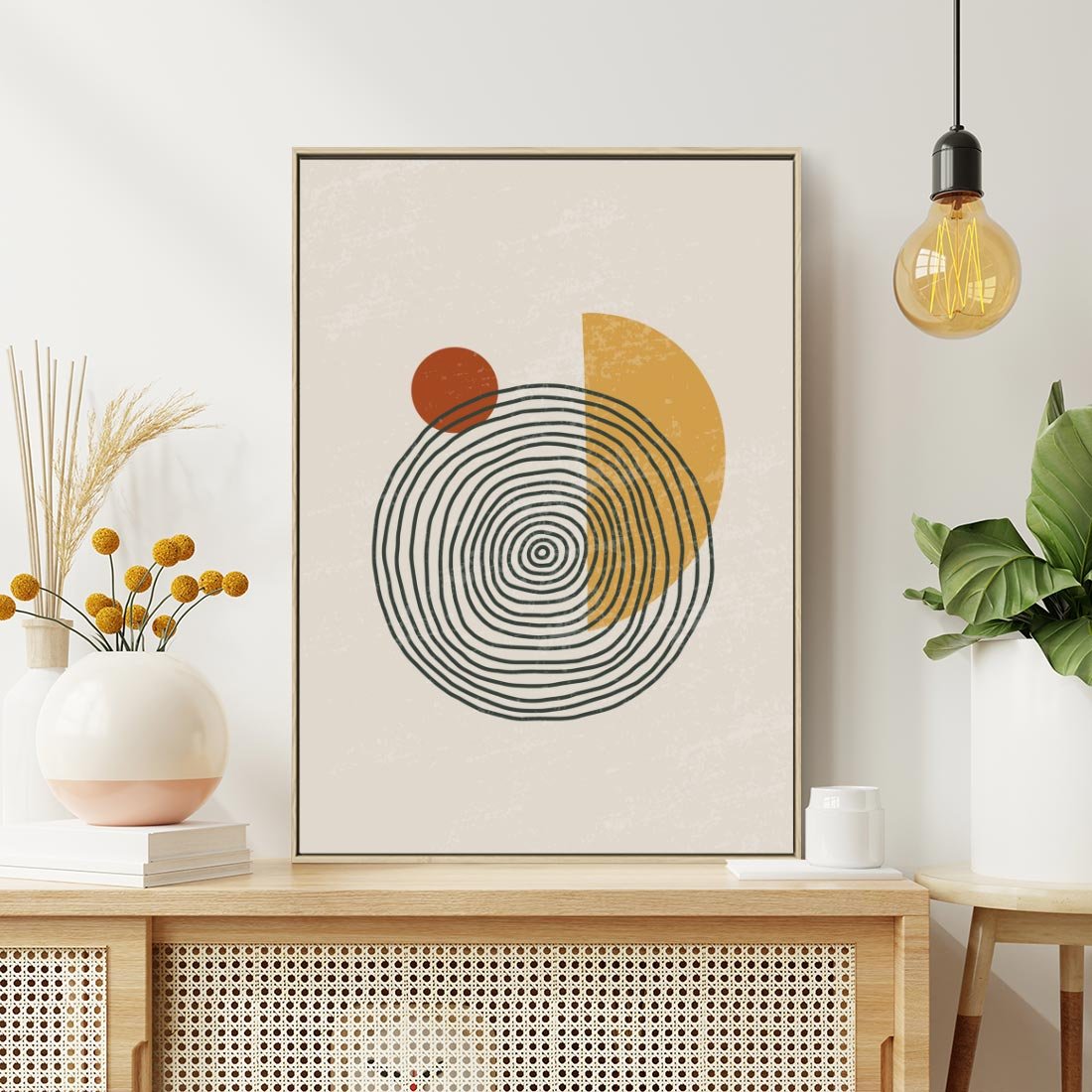 Obraz w ramie 80x120 - Odbicia Wyobraźni - nowoczesna sztuka, minimalizm - rama drewno
