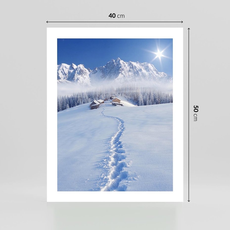 Plakat bez ramy 40x50 - Magia zimowych gór - zima, góry