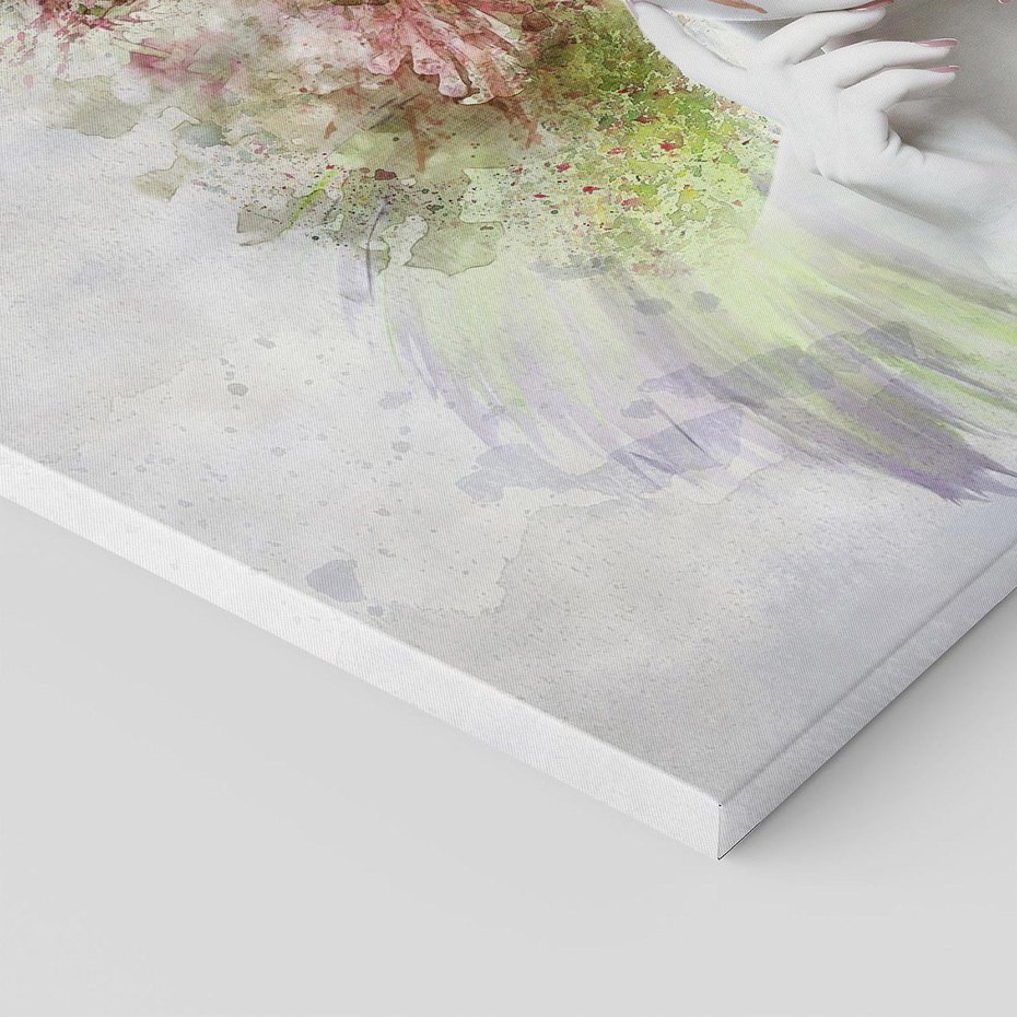 Obraz na płótnie 120x80 - Abstrakcyjna Ekspresja - Twarz w Kwiatowym Wirze - abstrakcja, twarz