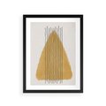 Plakat w ramie 30x40 - Migocące Impulsy - abstrakcyjna akwarelowa plama, nieregularne kreski - rama czarna