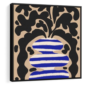 Obraz w ramie 50x50 - Boho Wizje - abstrakcyjny plakat, ciekawe formy - rama czarna