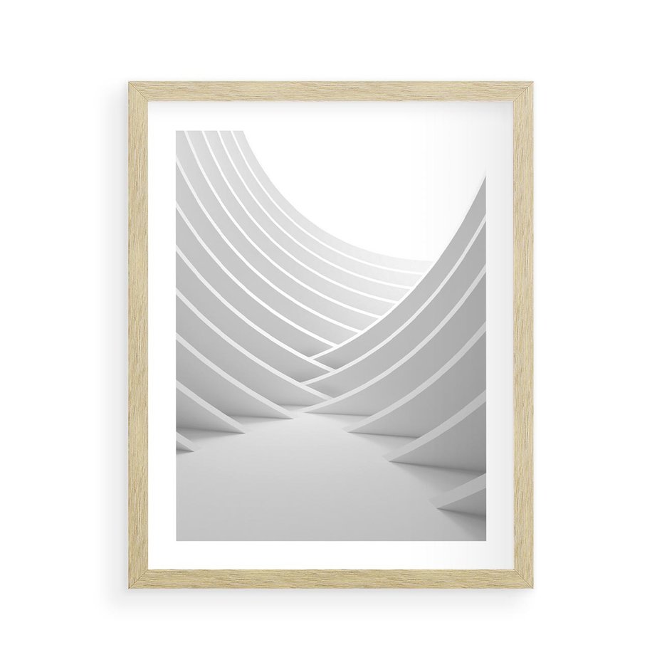 Plakat w ramie 40x50 - Nowoczesna Ekspresja - abstrakcja, 3D - rama drewno