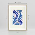 Plakat w ramie 50x70 - Kolorowy Wir - liściasta kompozycja, nowoczesny plakat - rama drewno