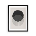 Plakat w ramie 30x40 - Boho Przenikanie Uroku - abstrakcyjna kompozycja, okręgi - rama czarna