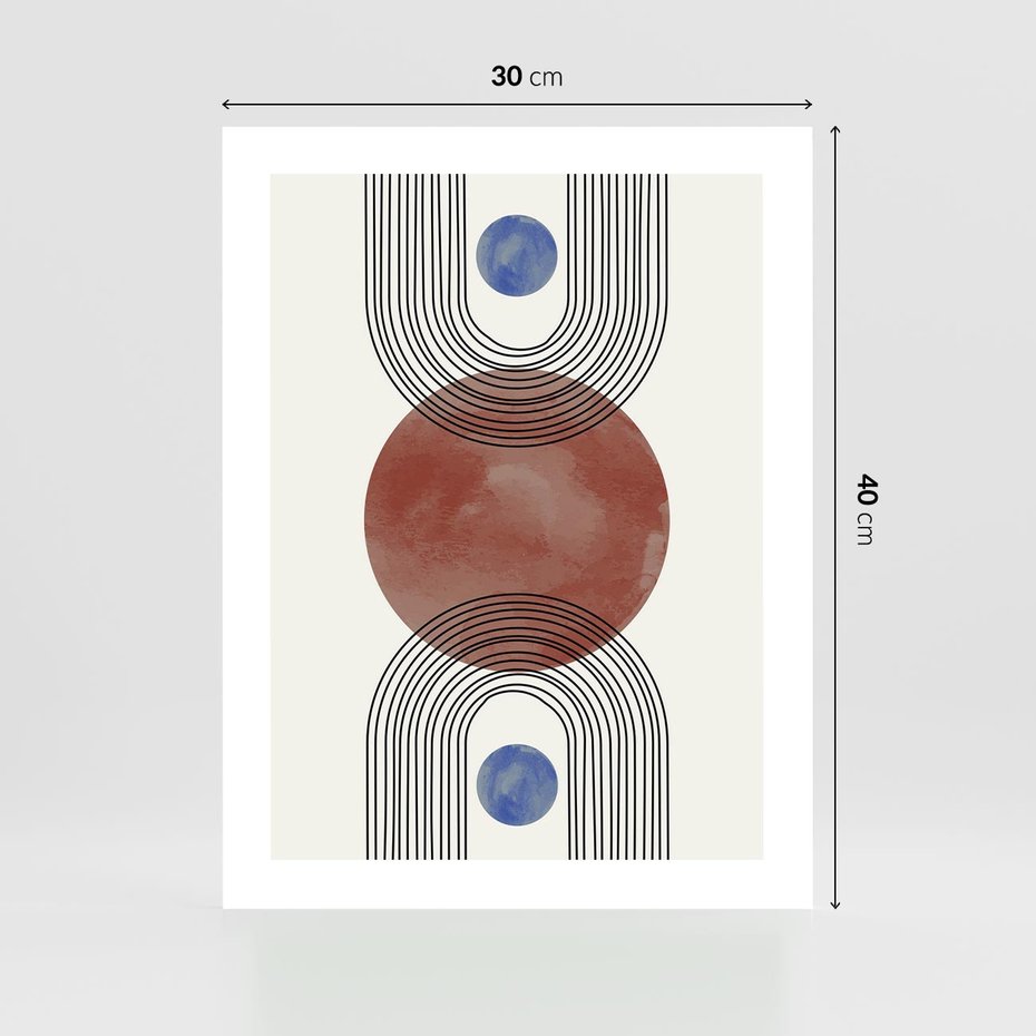 Plakat bez ramy 30x40 - Księga Impulsów - nowoczesny plakat, styl midcentury