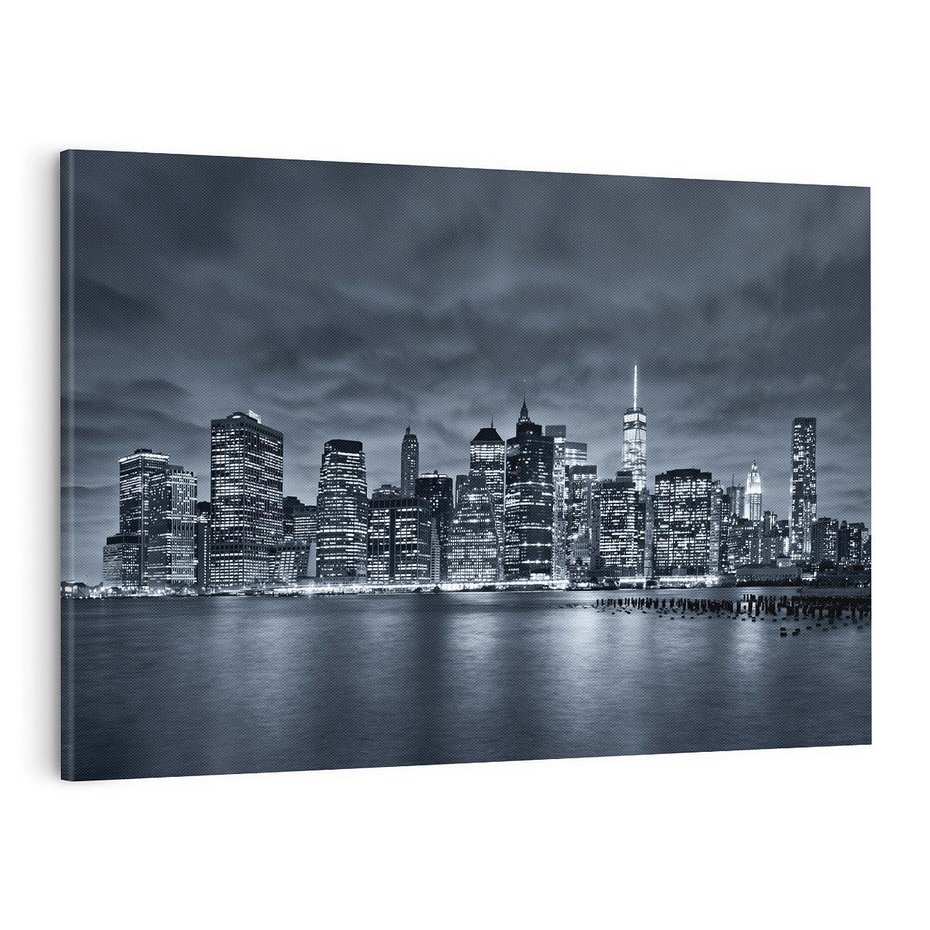 Obraz na płótnie 120x80 - Miejskie Migawki - noc, NY
