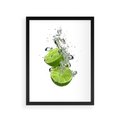Plakat w ramie 30x40 - Kuchenne limonki na stole - limonki, kuchnia - rama czarna
