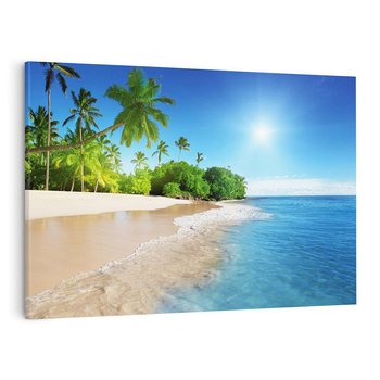 Obraz na płótnie 100x70 - Rajskie plaże Karaibów - Karaiby, plaża