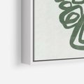 Obraz w ramie 80x120 - Migotliwe Widzenia Zieleni - zielona abstrakcja, zgaszona zieleń - rama biała
