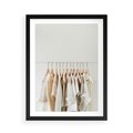 Plakat w ramie 50x70 - Elegancja Prostoty - ubrania, modowa fotografia - rama czarna