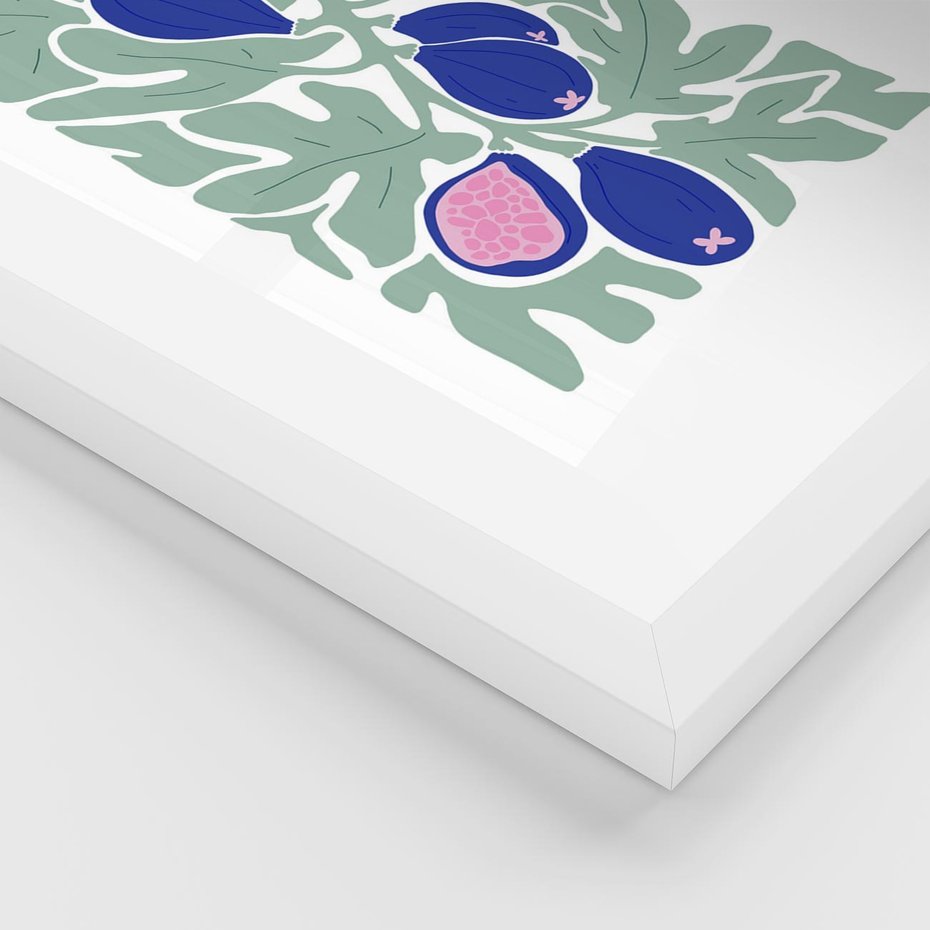 Plakat w ramie 50x70 - Figi Fioletu - figi, sztuka nowoczesna - rama biała