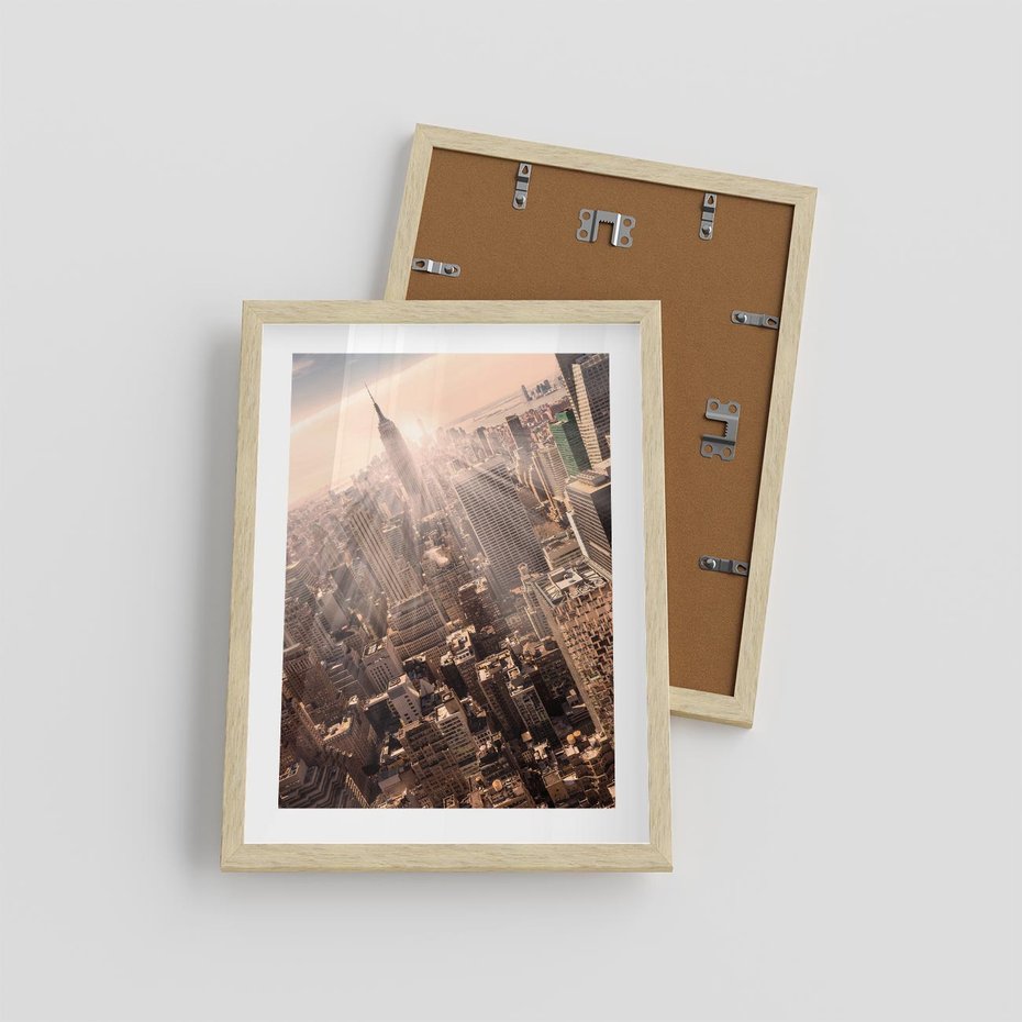 Plakat w ramie 30x40 - Dynamika Nowego Jorku - Nowy Jork, miasto - rama drewno
