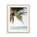 Plakat w ramie 40x50 - Wakacyjne Marzenie - palma nad morzem, - rama drewno