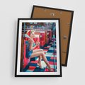 Plakat w ramie 50x70 - Stylowa Elegancja - retro, pinup - rama czarna