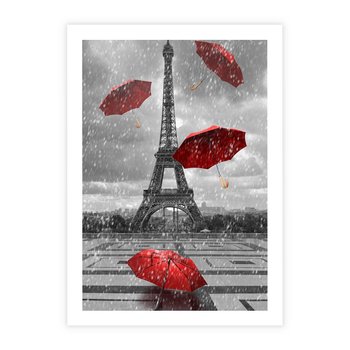 Plakat bez ramy 21x30 - Czarno-biała magia Eiffla - Eiffla, Paryż