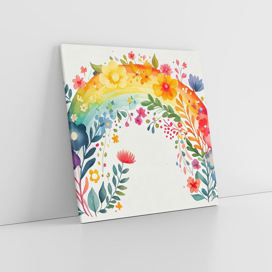 Obraz na płótnie 60x60 - Świat Kolorów - obraz pokój dziecka, dziewczynki